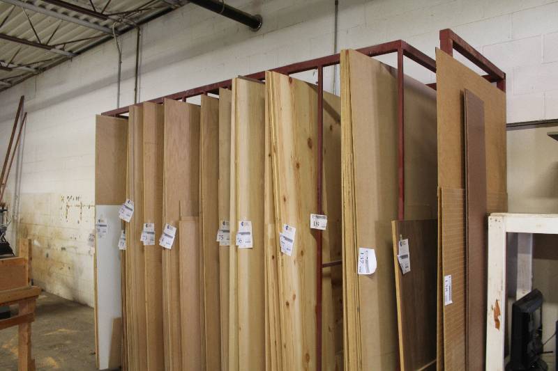 lot 139 image: Steel 11-Slot Sheet Stock Rack