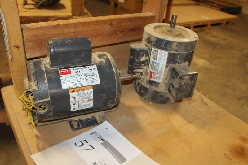 lot 57 image: Lot of (2) Motors Includes 1) Dayton Capacitor Start Motor AND 1) Dayton Industrial Motor