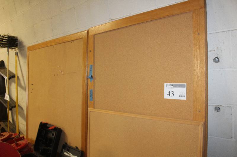 lot 43 image: Lot of (3) Framed Wall-Mount Cork Boards