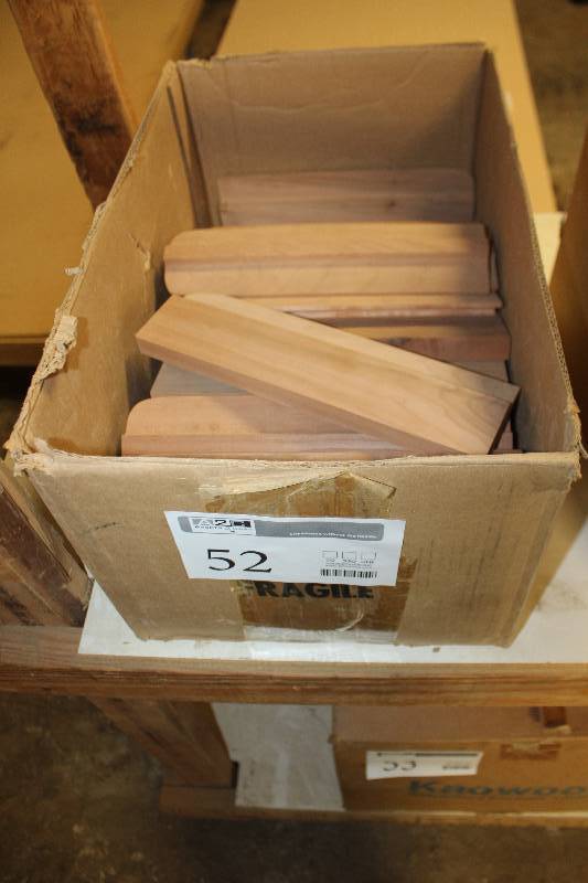 lot 52 image: Wine Glass Rack Slides - Cherry wood