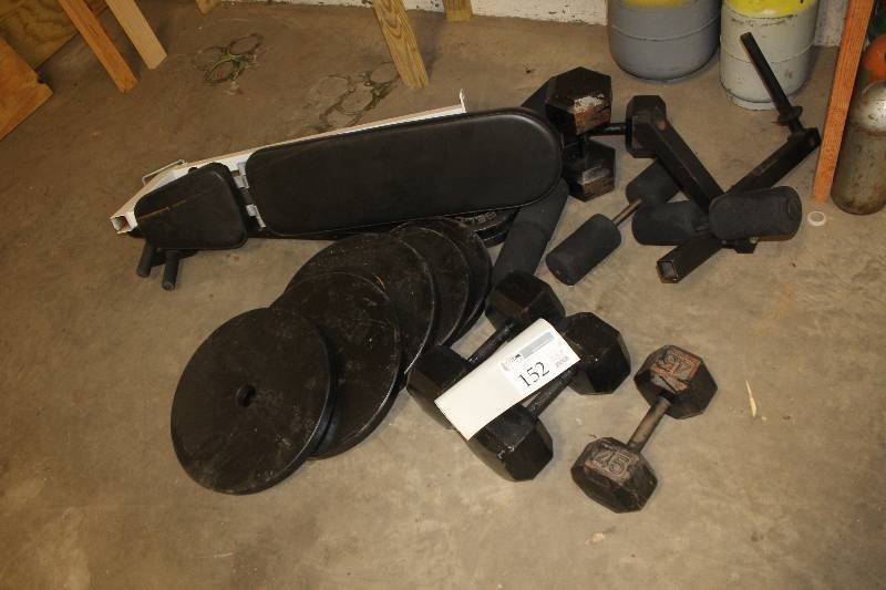 lot 152 image: BodySmith Workout Center, Free Weights, Dumbells