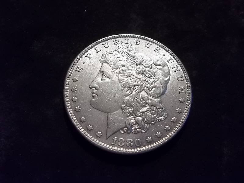 1880 Micro O  Morgan Silver Dollar Very High Grade MS