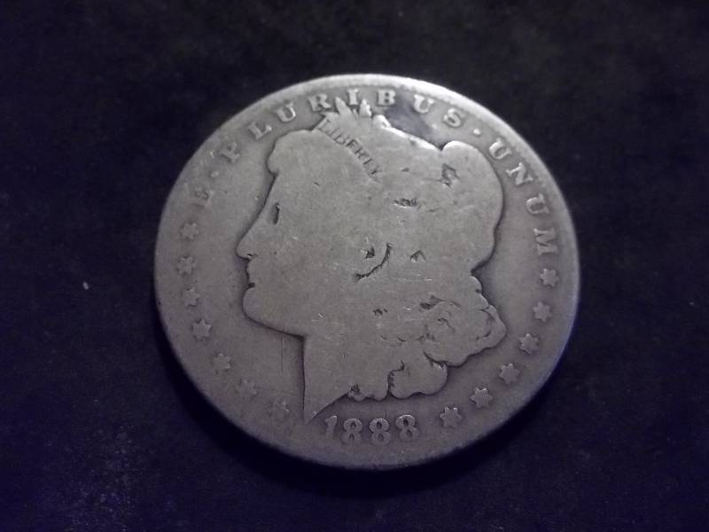 1888 O Morgan Silver Dollar Hot Lips