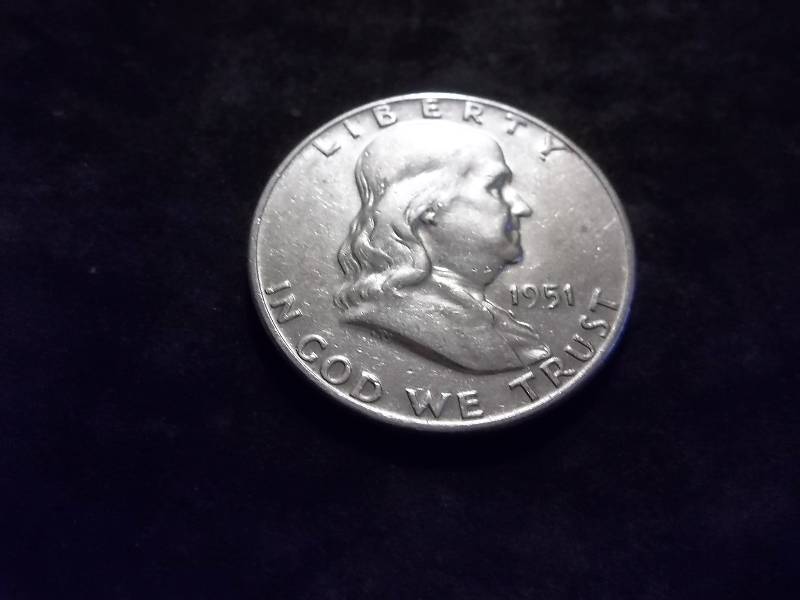 1951 D Franklin Half Dollar Very High Grade MS (Partial Full Bell)