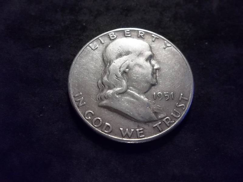 1951 S Franklin Half Dollar Better Grade