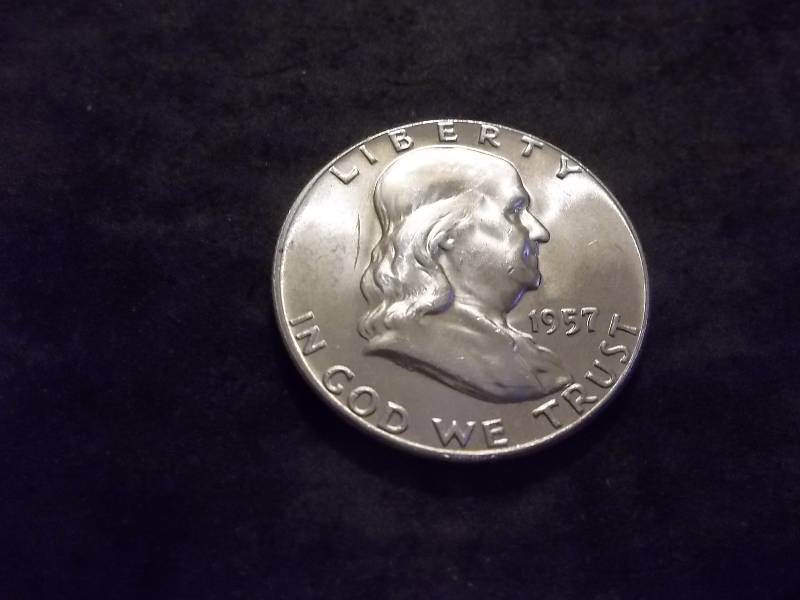 1957  Franklin Half Dollar High Grade MS With Full Bell ($95.00)