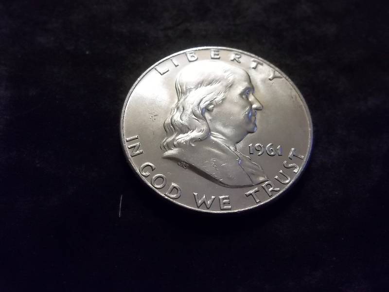 1961 D  Franklin Half Dollar High Grade MS With  Full Bell