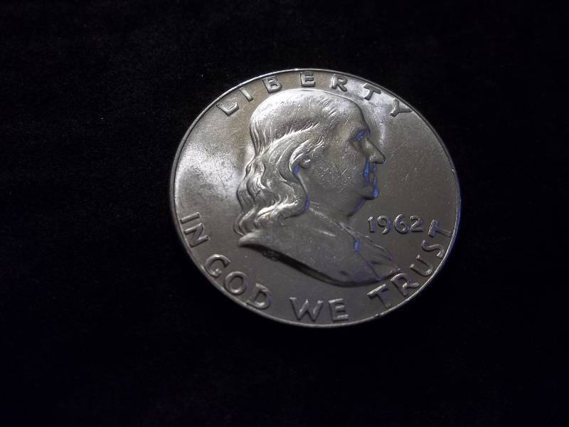 1962 D  Franklin Half Dollar Very High Grade MS Partial Full Bell
