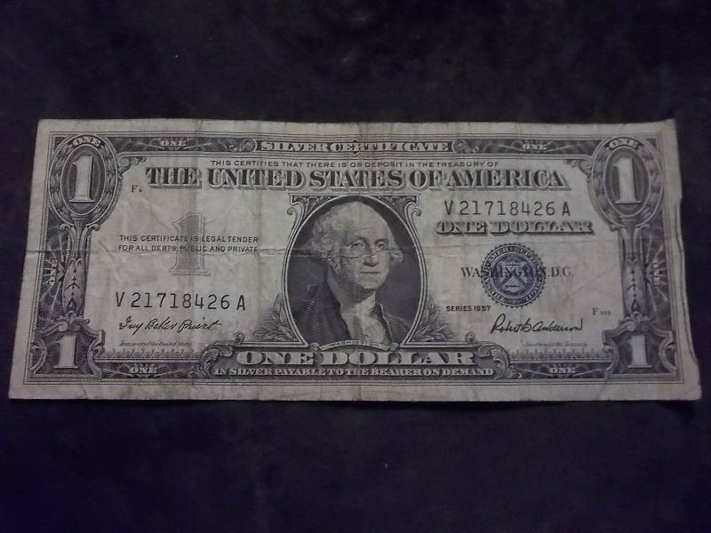 US One Dollar Silver Certificate Series 1957