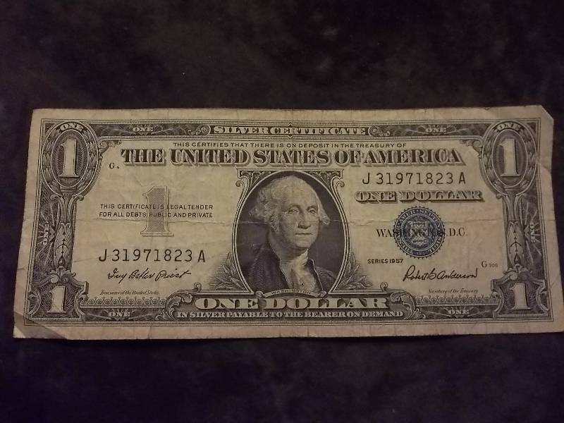 US One Dollar Silver Certificate Series 1957