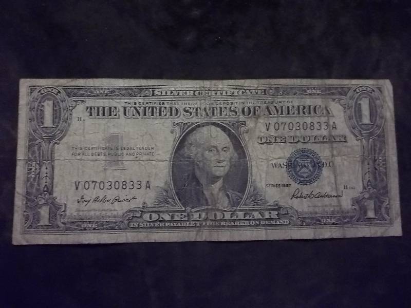 US One Dollar Silver Certificate Series 1957
