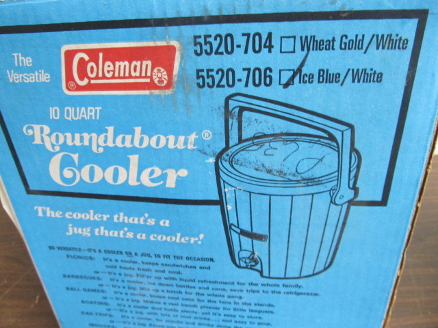 NICE Vintage Coleman Roundabout 10 Qt Cooler w/Box | Little Canada 