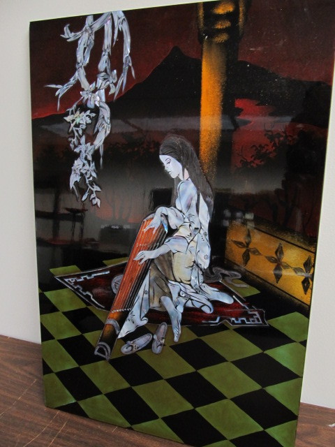 lot 34 image: Mother of Pearl Inlaid Artwork