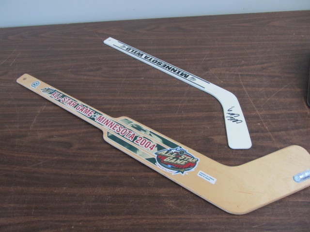 lot 66 image: 2 MN Wild Mini Sticks - 1 Signed by Mikko Koivu