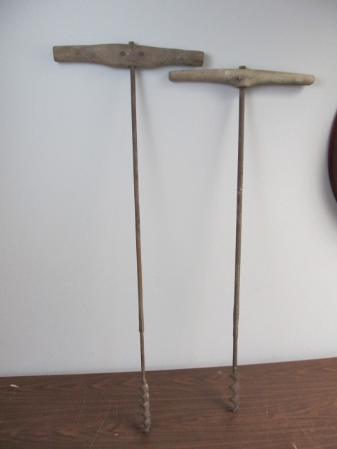 lot 115 image: Pair of LARGE Antique Auger Drills
