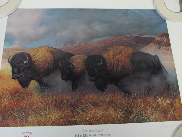 lot 143 image: Signed & Numbered Ruger Buffalo Print