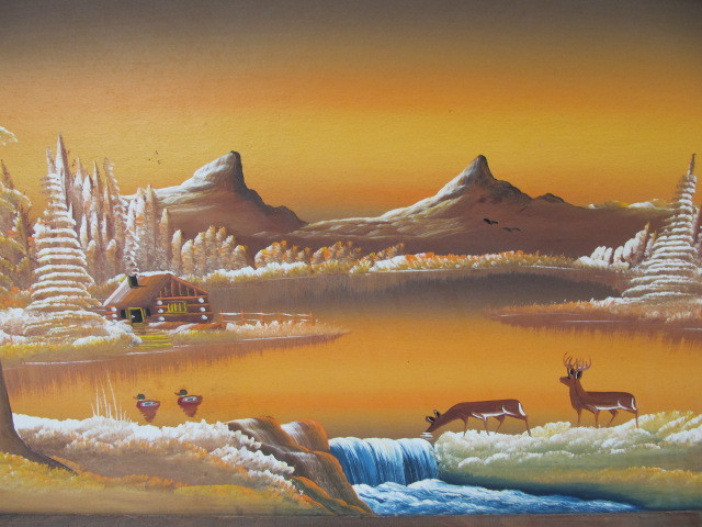 lot 100 image: Vintage Signed Western Scene Oil on Board Painting - MN Artist