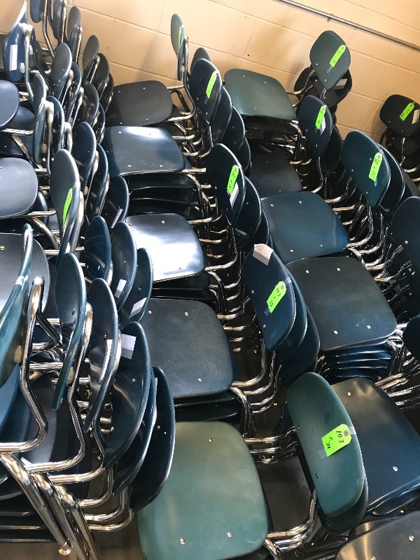 21 COMPOSITE PLASTIC CHAIRS