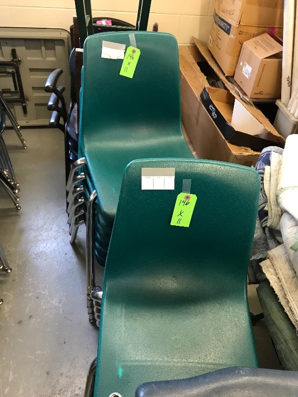 11 PLASTIC CHAIRS