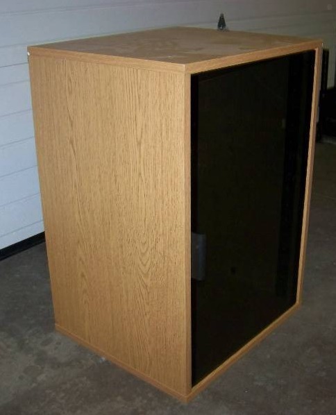 lot 87 image: Wood Encased, Audio  Video Equipment  Component Rack