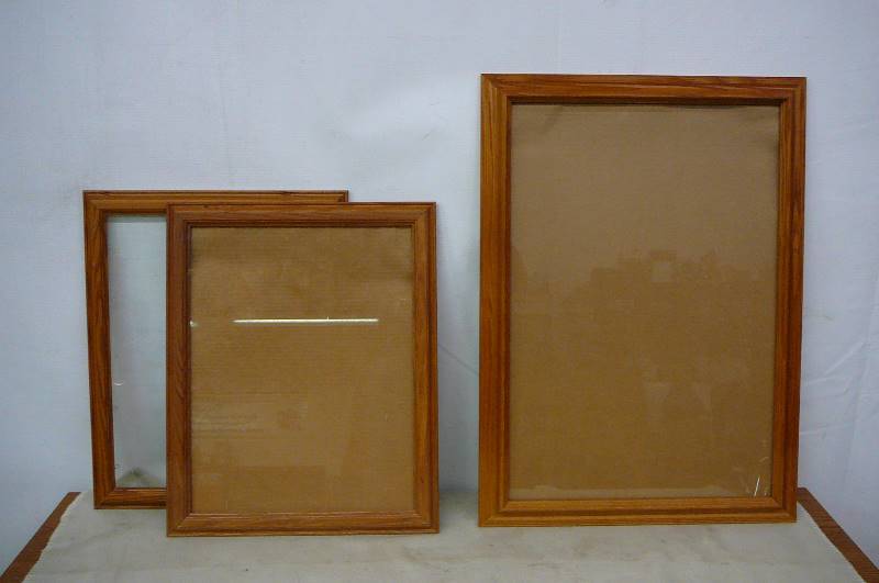 Lot of Oak Picture Frames