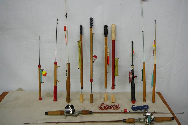 Lot of Ice Fishing Poles
