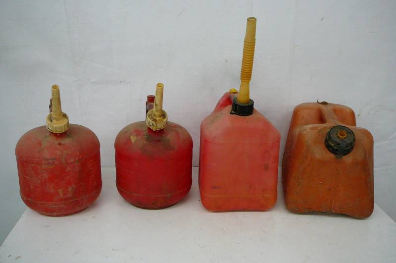 Lot of Gas Cans