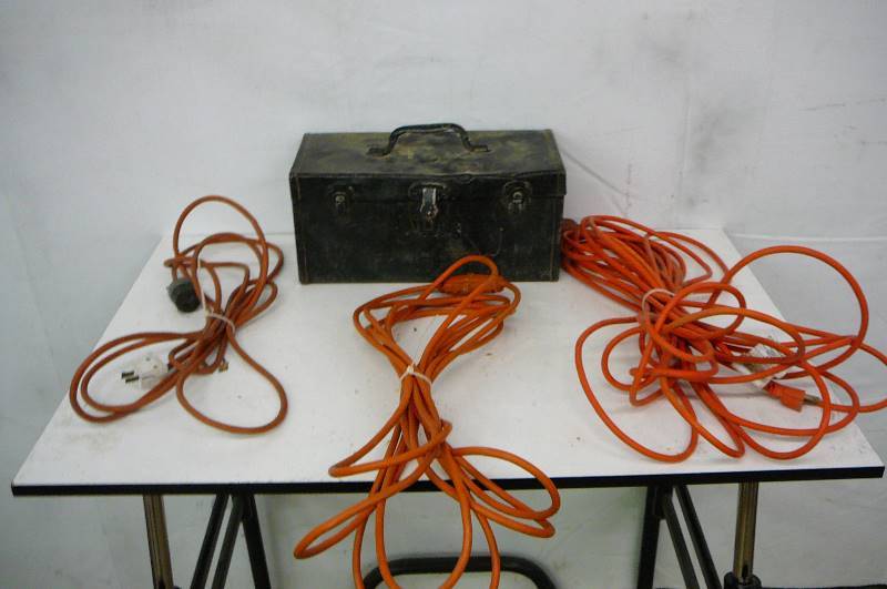 3 - Extension Cords & Tool Box