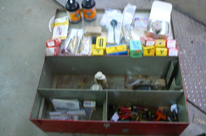 Steel Foot Locker With Misc. Ammo