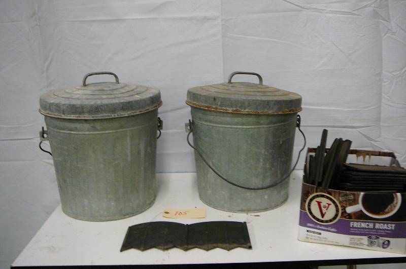 Galvanized Buckets With Lids & Lawn Edging