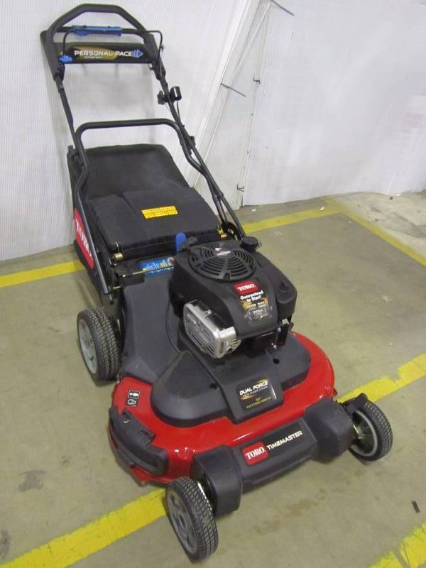 lot 1 image: TimeMaster 30 in. Briggs & Stratton Personal Pace Self-Propelled Walk-Behind Gas Lawn Mower with Spin-Stop