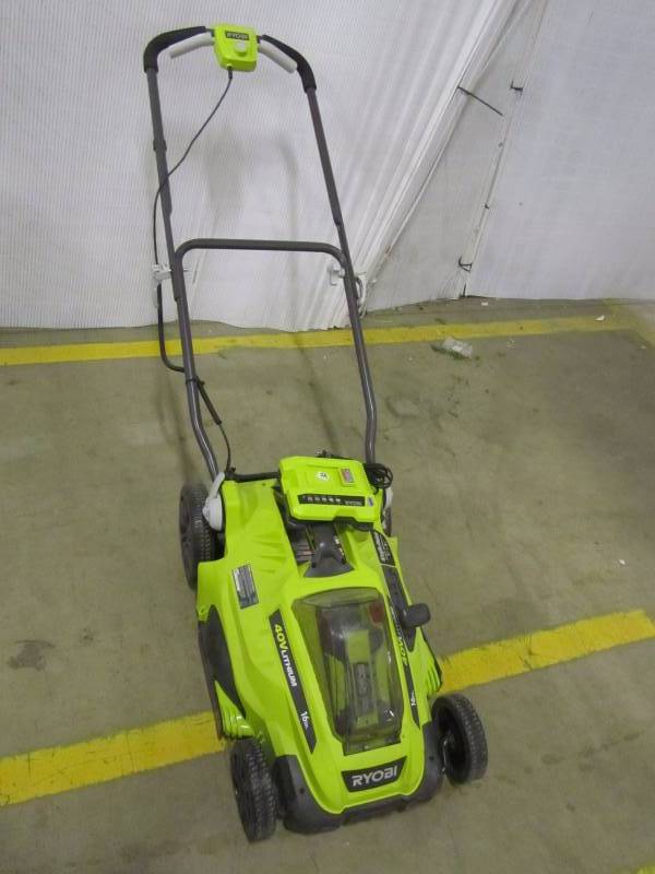 lot 14 image: Ryobi 16 in. 40-Volt Lithium-Ion Cordless Walk-Behind Lawn Mower