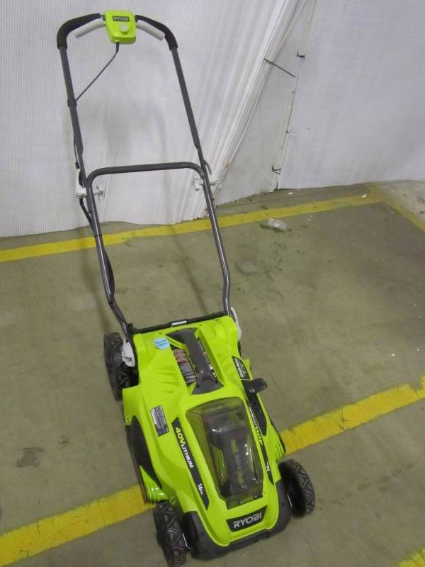 lot 15 image: Ryobi 16 in. 40-Volt Lithium-Ion Cordless Walk-Behind Lawn Mower