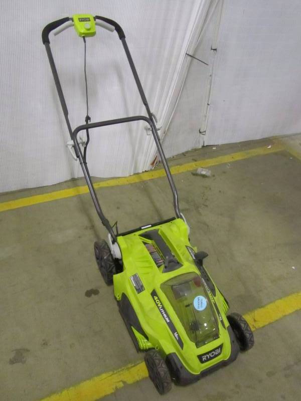 lot 16 image: Ryobi 16 in. 40-Volt Lithium-Ion Cordless Walk-Behind Lawn Mower