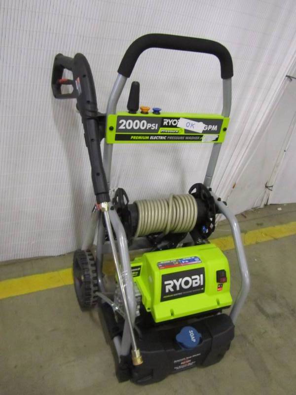 lot 21 image: Ryobi 1700-PSI 1.2-GPM Electric Pressure Washer