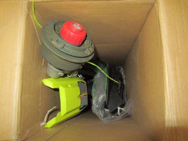 lot 27 image: Ryobi 40-Volt Lithium-Ion Cordless Attachment Capable String Trimmer RY40220