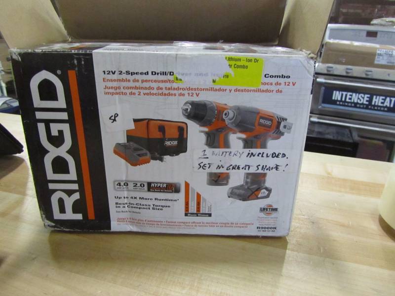 lot 66 image: RIDGID 12-Volt Hyper Lithium-Ion DrillDriver and Impact Driver Combo Kit