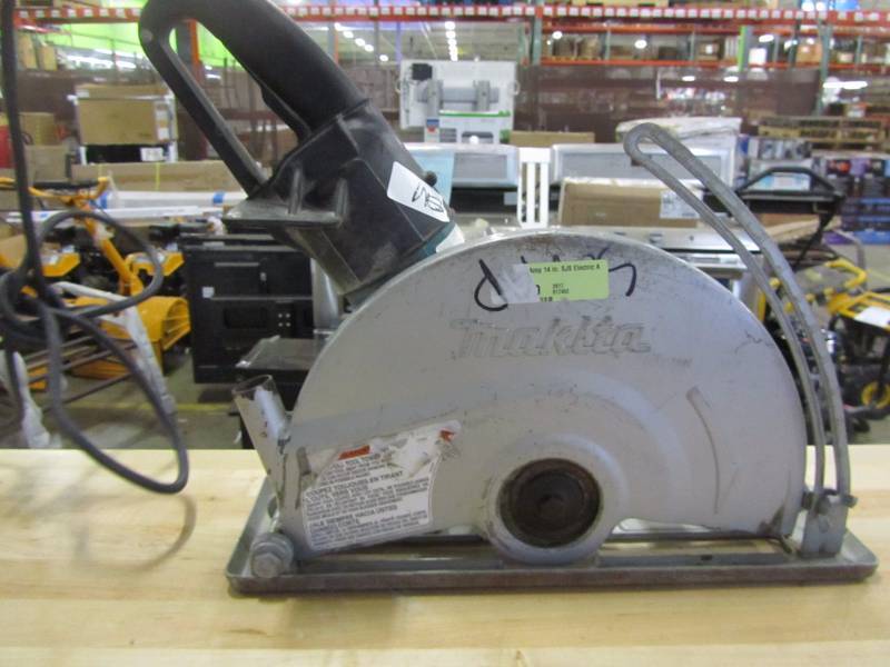 lot 74 image: Makita 15-Amp 14 in. SJS Electric Angle Cutter