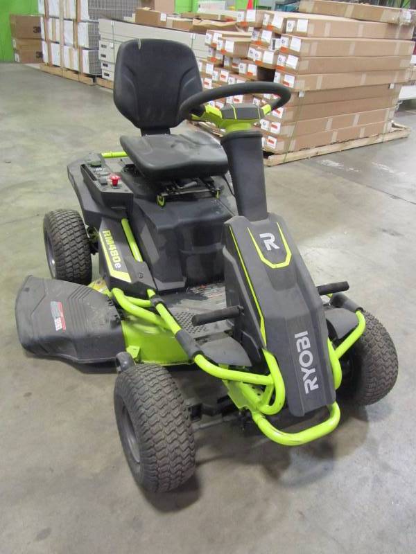 lot 109 image: Ryobi 38 in. Battery Electric Riding Lawn Mower