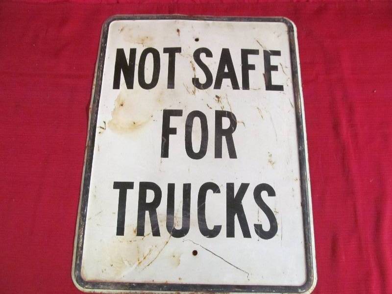 lot 62 image: metal sign