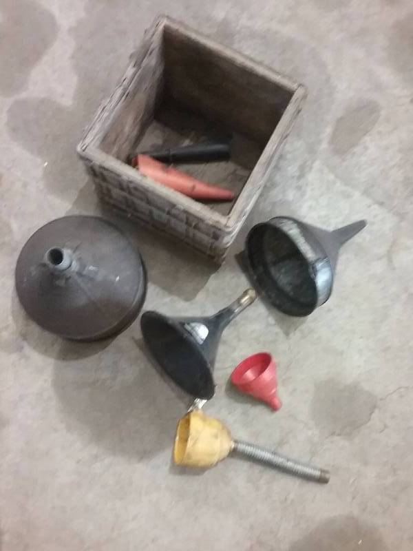 lot 85 image: Lot - Misc Farm Funnels - Some Vintage