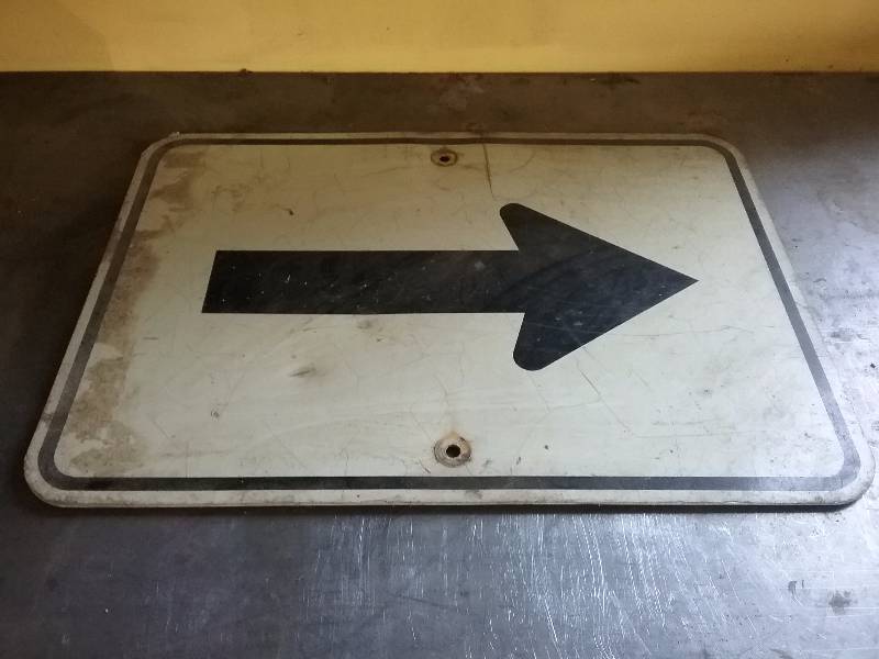 lot 111 image: Arrow Street Sign, 21x15