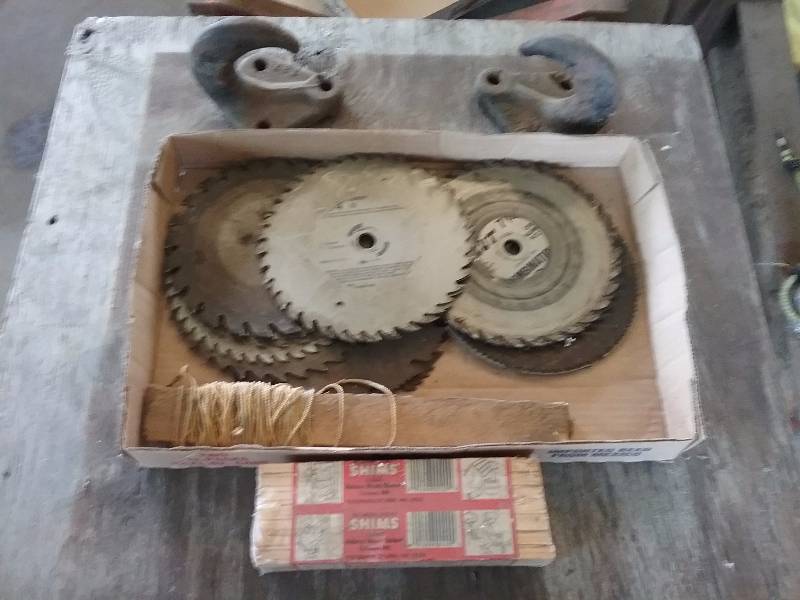 lot 145 image: Lot - Saw Blades & Truck Tow Hooks