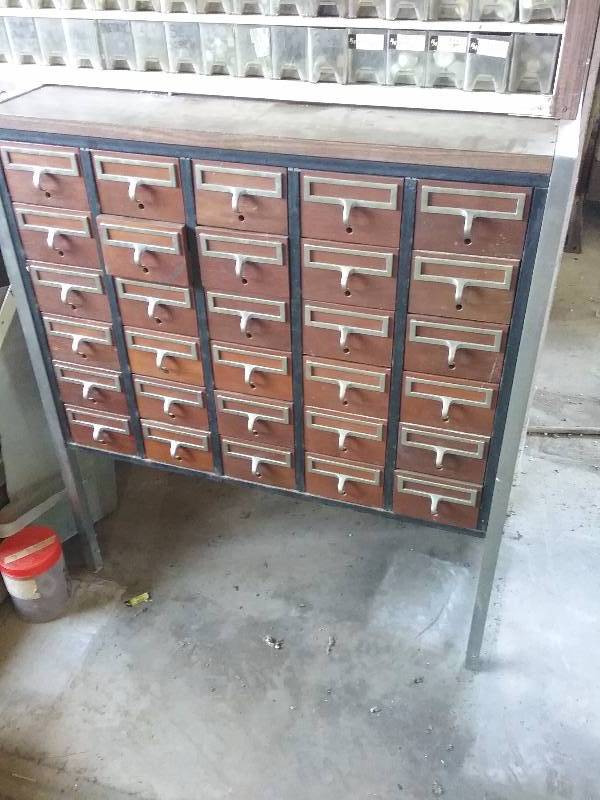 lot 151 image: Large Lot - 30 Drawers, NutsBolts, Washers, etc, very organized