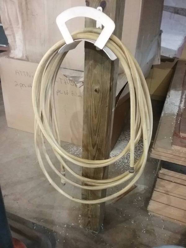 lot 163 image: Hose Bracket, Hose, Step Stool