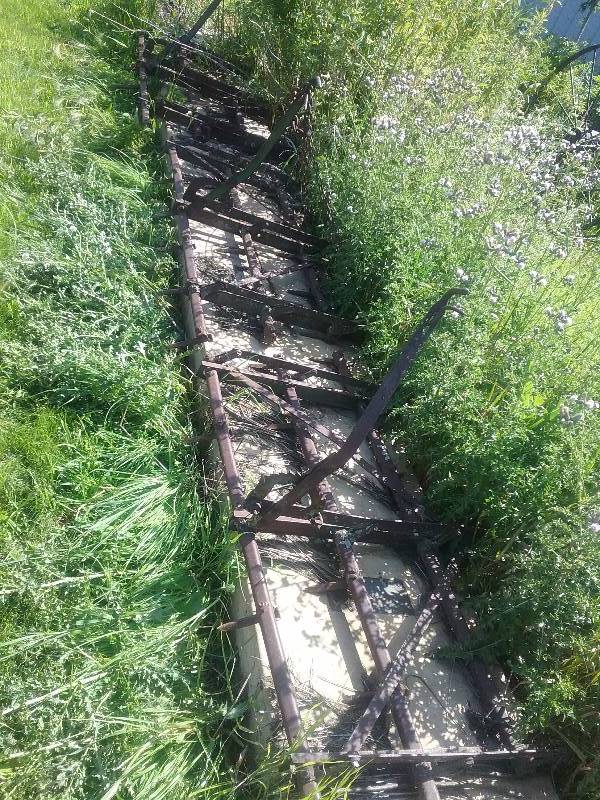 lot 263 image: 3 Section Pipe Drag (12ft Total) - Farm Equipment