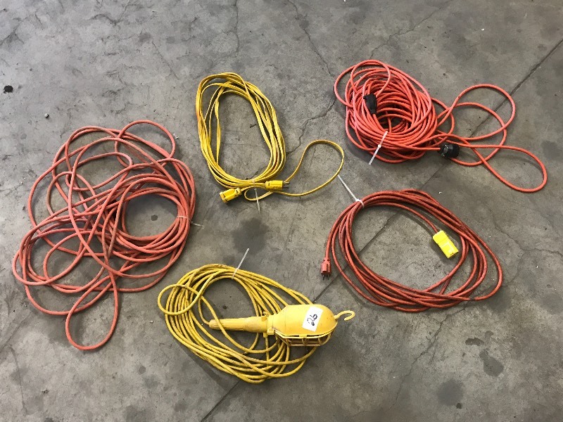 lot 26 image: Lot Of (4) Electric Cords & (1) Wor...