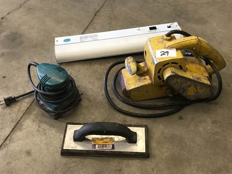 lot 29 image: Lot Of Belt Sander, Palm Sander, W...
