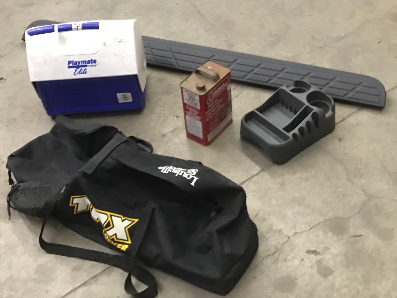 lot 48 image: Lot Of Baseball Gear Bag, Cooler, ...