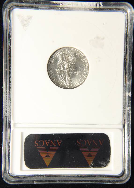 1943 MERCURY DIME MS 65 ANACS